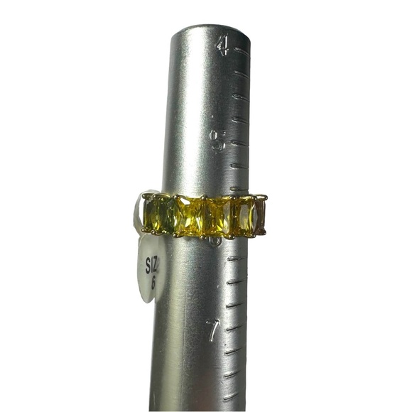 GM CN 925 Sterling Silver 6 mm Rainbow CZs Eternity Ring Size 6 Gay Pride 6g New - Picture 8 of 16